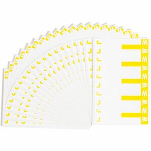 Smead AlphaZ NCC Color Coded Name Label - 3.12" Width x 1.15" Length - 5/Sheet - 100 Label - Yellow