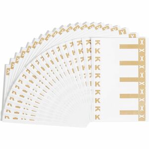 Smead AlphaZ NCC Color Coded Name Label - 3.12" Width x 1.15" Length - 5/Sheet - 100 Label - Light Brown