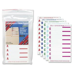 Smead AlphaZ Top Tab Folders Alphabetical Label - 3.43" Width x 0.56" Length - 8/Sheet - 568 Label
