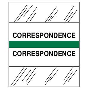 Tabbies Medical Chart Index Divider Tab - Printed Correspondence - 100 / Pack - Green Tab
