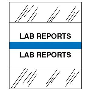 Tabbies Medical Chart Index Divider Tab - Printed Lab Reports - 100 / Pack - Blue Tab