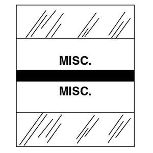 Tabbies Medical Chart Index Divider Tab - Printed Misc. - 100 / Pack - Black Tab