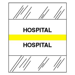 Tabbies Medical Chart Index Divider Tab - Printed Hospital - 100 / Pack - Yellow Tab