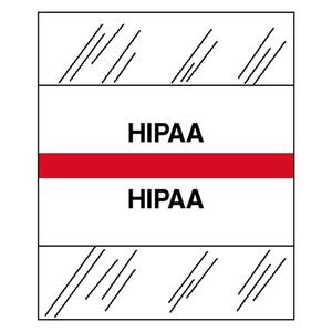 Tabbies Medical Chart Index Divider Tab - Printed HIPAA - 100 / Pack - Red Tab