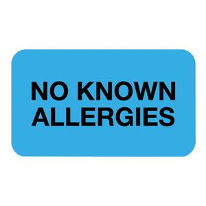 Tabbies No Known Allergies Label - 250 Label