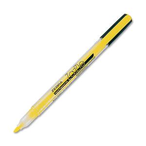 Zebra Pen Zazzle Fluorescent Highlighters - Chisel Marker Point Style - Fluorescent Yellow Ink - Translucent Barrel - 1 Each