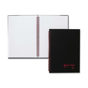 John Dickinson Quad Ruled Notebook with Folder - 70 Sheet(s) - 24lb - Quad Ruled - A4 8.25" x 11.75" - 1 Each