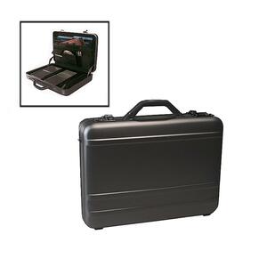 Bond Street Tech-Rite Notebook Attache - Clamshell - 13.5" x 18" x 4" - Aluminum - Charcoal Black