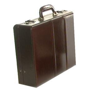 Bond Street Expander Attache - Clamshell - 13.5" x 18" x 5" - Leather - Burgundy