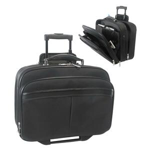 Bond Street Tech-Rite Prestige Computer/Business Case on Wheels - Top-loading - Nylon - Black