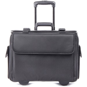 Stebco Notebook/Catalog Case on Wheels - Top-loading - 14.5" x 18" x 8" - Ballistic Nylon - Black