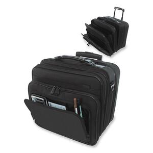 Stebco Notebook Bag on Wheels - Top-loading - 14.5" x 14" x 9.5" - Ballistic Nylon - Black