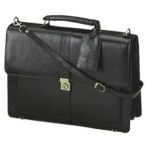 Stebco Business Briefcase - Top-loading - 13" x 17" x 6" - Leather - Black