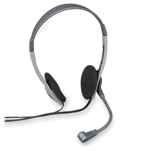 Compucessory CCS 55223 Light Weight Multimedia Stereo Headset - Wired Connectivity - Stereo - Over-the-head - Silver, Gray