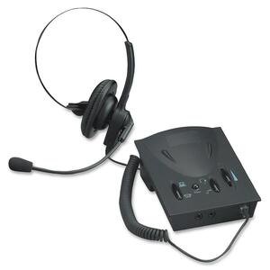 Compucessory Lg. Earpad Amplifier/Headset Kit - Wired Connectivity - Over-the-head - Black