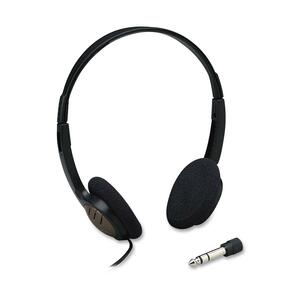 Compucessory CCS 55225 Lightweight Digital Stereo Headphone - Connectivity: Wired - Stereo - Over-the-head - Black