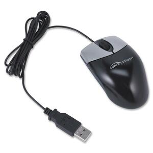 Compucessory Optical Travel Mouse - Optical - USB - Black, Silver