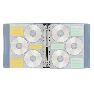 Compucessory CD/DVD Media Refill Page - For Ring Binder - 6 CD/DVD Capacity - 10 / Pack - White