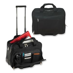 Compucessory Roll-Along Notebook Case - Top-loading - 14.5" x 18" x 9.75" - Nylon - Black