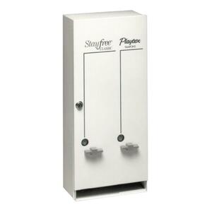 RMC Dual Sanitary Napkin Dispenser - Pull Out - 29" x 11" x 6.25" - Metal