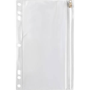 Sparco Hole Punched Ring Binder Pockets - 6" x 9.5" - Vinyl - 1 Each - Clear
