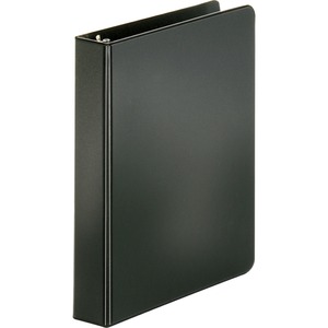 Sparco Vinyl Ring Binder - Statement - 5.5" x 8.5" - 1" Capacity - 1 Each - Black