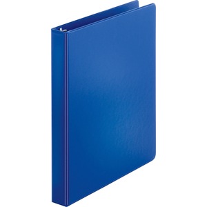 Sparco Vinyl Ring Binder - Letter - 8.5" x 11" - 1" Capacity - 1 Each - Dark Blue