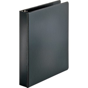 Sparco Round Ring Binder - Letter - 8.5" x 11" - 1.5" Capacity - 1 Each - Black