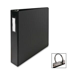 Sparco Vinyl Ring Binder - Letter - 8.5" x 11" - 1.5" Capacity - 1 Each - Black