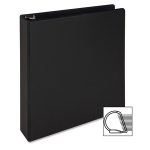 Sparco Vinyl Slant Ring Binder - Letter - 8.5" x 11" - 1.5" Capacity - 1 Each - Black