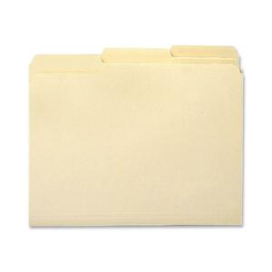 Sparco Recycled Manila File Folder - 0.75" Expansion - 1/3 Cut Tab - 8.5" x 11" - Letter - 100 / Box - Manila