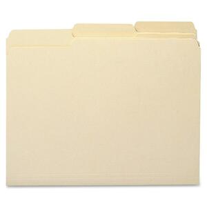 Sparco Recycled Manila File Folder - 0.75" Expansion - 1/3 Cut Tab - 8.5" x 11" - Letter - 100 / Box - Manila