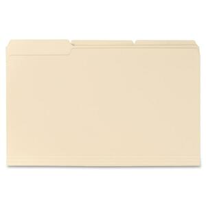 Sparco Recycled Manila File Folder - 0.75" Expansion - 1/3 Cut Tab - 8.5" x 14" - Legal - 100 / Box - Manila
