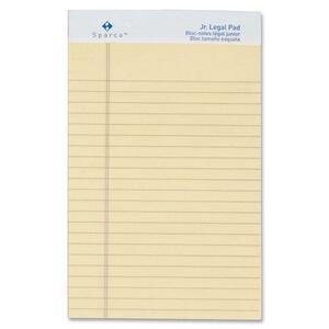 Sparco Ivory Ruled Jr.Legal Pad - 50 Sheet(s) - 16lb - Legal/Narrow Ruled - Jr.Legal 5" x 8" - 12 / Dozen - Ivory
