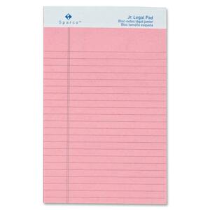 Sparco Pink Ruled Jr.Legal Pad - 50 Sheet(s) - 16lb - Ruled - Jr.Legal 5" x 8" - 12 / Pack - Pink