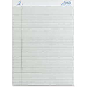 Sparco Gray Legal Ruled Pad - 50 Sheet(s) - 16lb - Legal/Narrow Ruled - 8.5" x 11.75" - 12 / Dozen - Gray