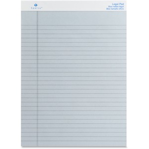 Sparco Colored Pad - 50 Sheet(s) - 16lb - Legal Ruled - 8.5" x 11.75" - 12 / Dozen - Blue