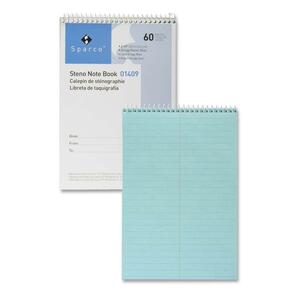 Sparco Blue Gregg Ruled Steno Notebook - 60 Sheet(s) - Ruled - 6" x 9" - 1 Each - Blue