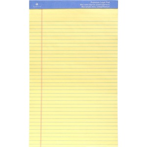 Sparco Premium Grade Perforated Legal Ruled Pad - 50 Sheet(s) - 16lb - Legal Ruled - Legal 8.5" x 14" - 1 Each - Canary