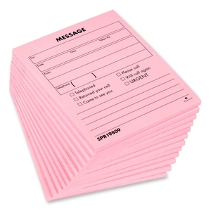 Sparco Adhesive Notes Message Pads - 50 Sheet(s) - 4" x 5" Sheet Size - Pink - 12 / Pack