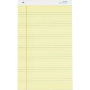 Sparco Legal Ruled Pad - 50 Sheet(s) - 16lb - Legal Ruled - Legal 8.5" x 14" - 12 / Dozen - Canary