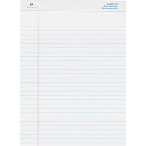 Sparco Legal Ruled Pad - 50 Sheet(s) - 16lb - Legal Ruled - 8.5" x 11.75" - 12 / Pack - White