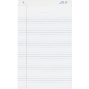 Sparco Legal Ruled Pad - 50 Sheet(s) - 16lb - Legal Ruled - Legal 8.5" x 14" - 12 / Dozen - White