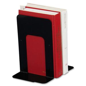 Sparco Book Supports With Poly Base - 9" x 6" x 8.5" - Steel - Black