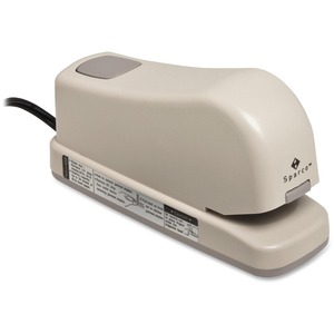 Sparco Sleek Electric Stapler - Electric Stapler - 20 Sheets Capacity - 105 Staple Capacity - 1/4" Staple Size - Putty