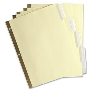 Sparco Insertable Tab Divider - 5 x Tab Blank - 8.5" x 11" - 5 / Set - Clear Tab