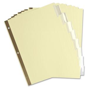 Sparco Insertable Tab Index - 8 x Tab Blank - 8.5" x 11" - 8 / Set - Clear Tab