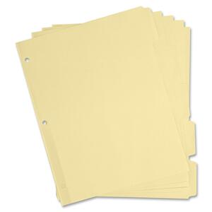 Sparco Plain Tab Indexes - 5 x Tab Blank - 8.5" x 11" - 5 / Set - Buff Tab