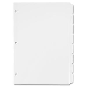 Sparco Plain Tab Indexes - 8 x Tab Blank - 8.5" x 11" - 8 / Set - White Tab