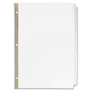 Sparco Premium Reinforced Insertable Tab Index - 5 x Tab Blank - 8.5" x 11" - 5 / Set - Clear Tab